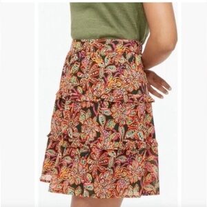 J.Crew Paisley Tiered Mini Skirt Small